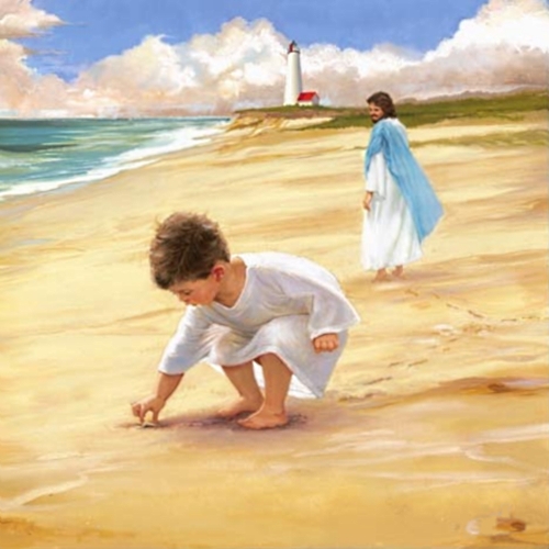 мальчик на песке