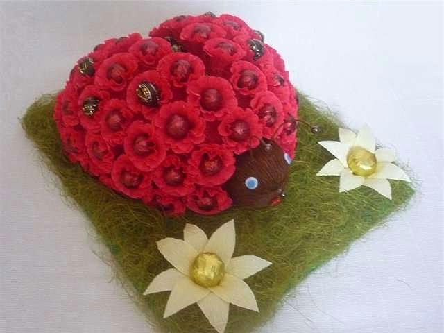 букет цветов из конфет